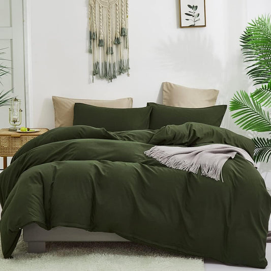 Army Green Queen Comforter Set 3Pcs Dark Green Bedding Comforter Sets All Season Soft Hunter Queen Comforter with 2 X Pillow Cases