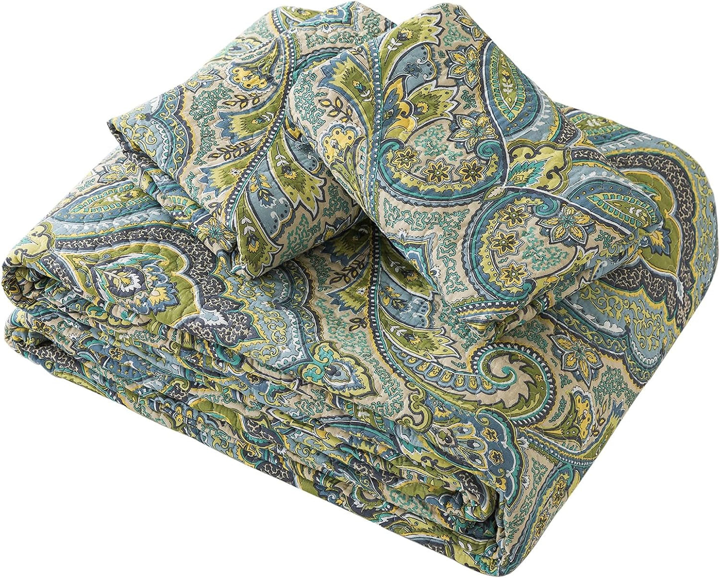 Quilts Set Bedspread Soft Quilt 1 2 Pillow Sham (Gorgeous European Floral Pattern, King (98" ¡Á 106"))